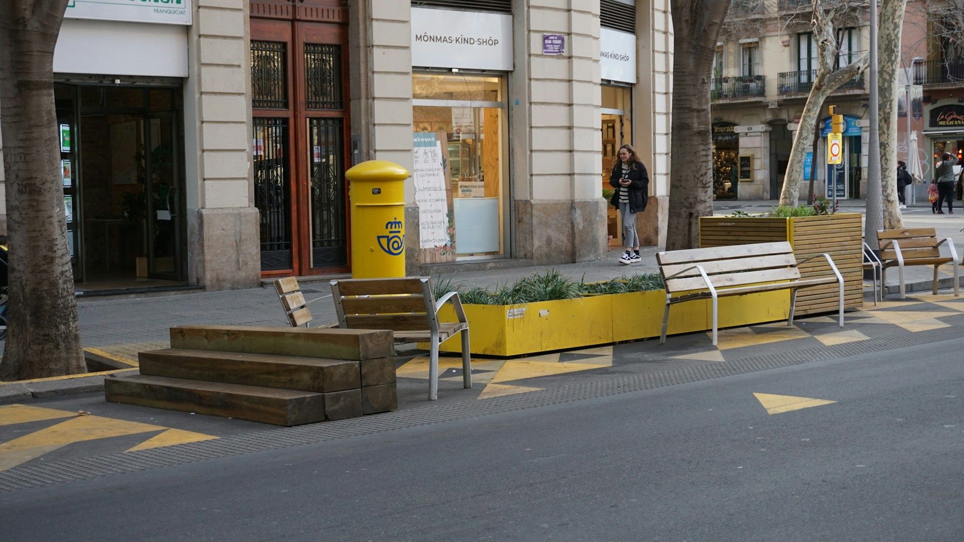 example parklet in Barcelona