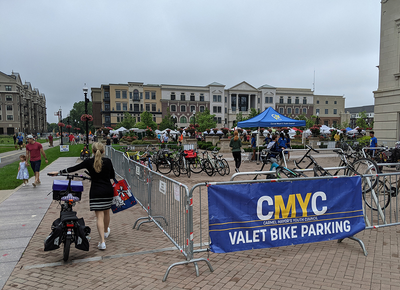 bike valet parking at Carmel Farmer’s Market